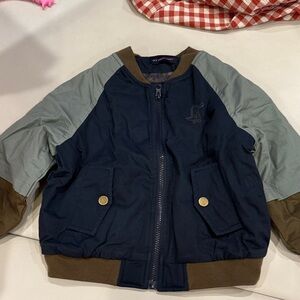Kids Navy and Olive Bomber Jacket 3T
